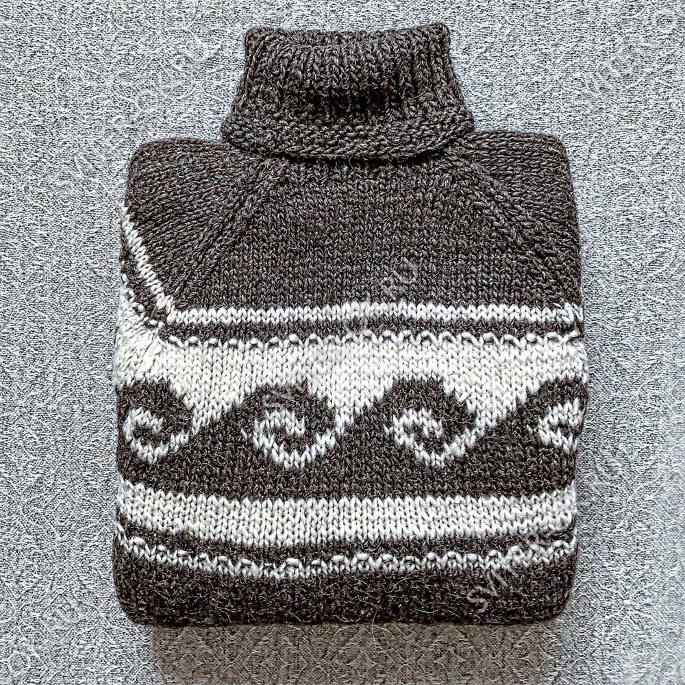 Шерстяной свитер «Северное море» с высоким горлом