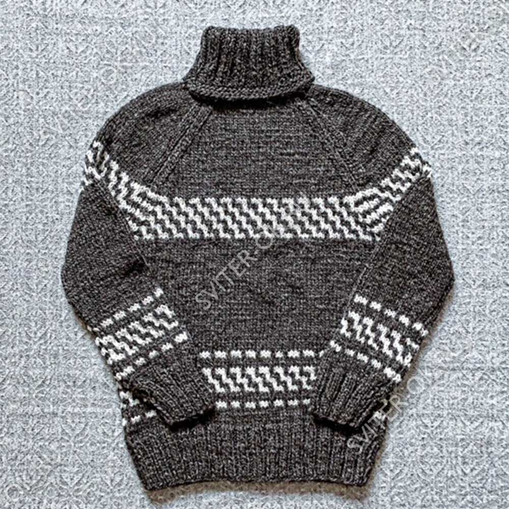 Шерстяной свитер «Спарта» с высоким горлом