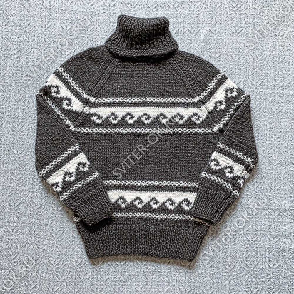 Шерстяной свитер «Ладога» с высоким горлом