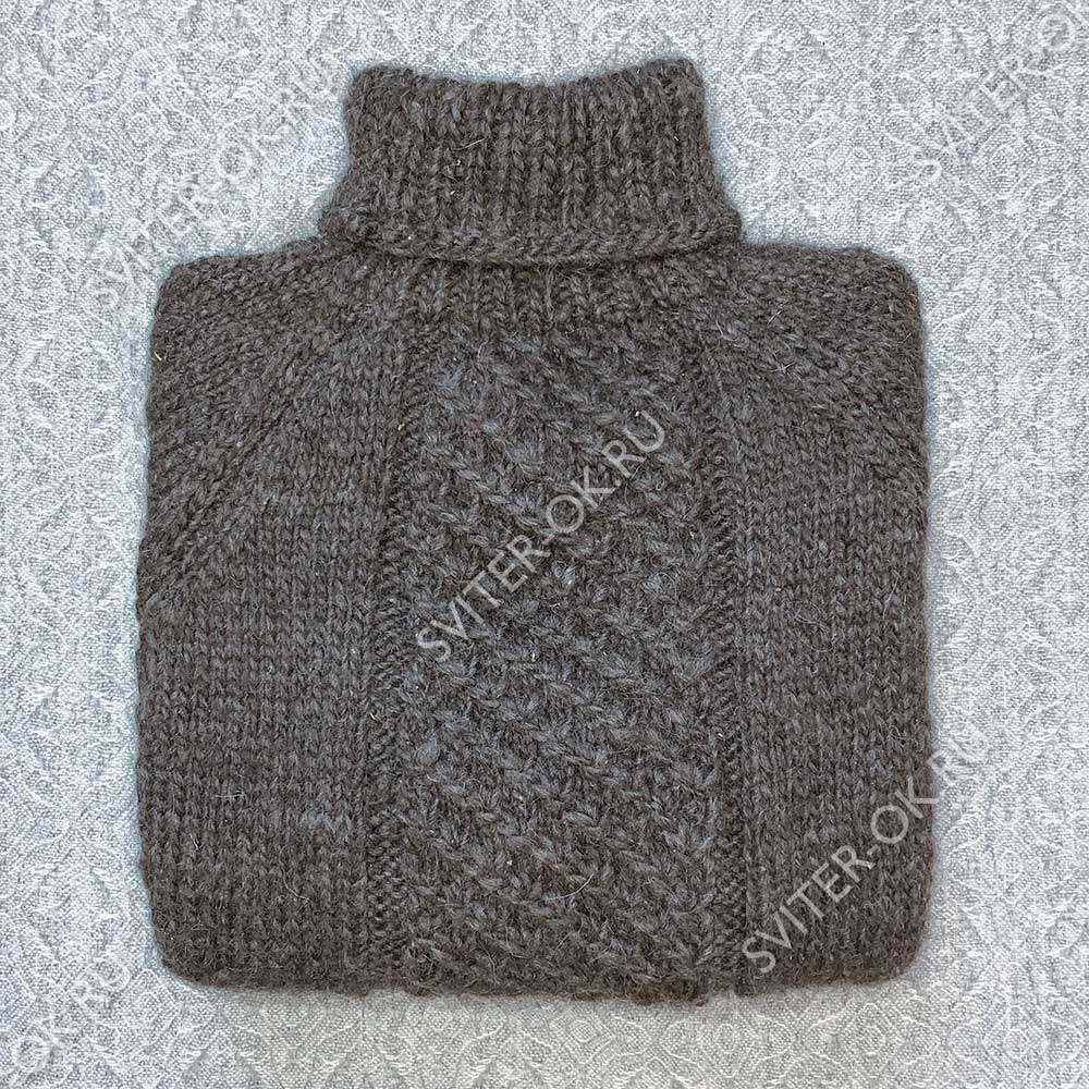 Шерстяной свитер «Панцирь» с высоким горлом