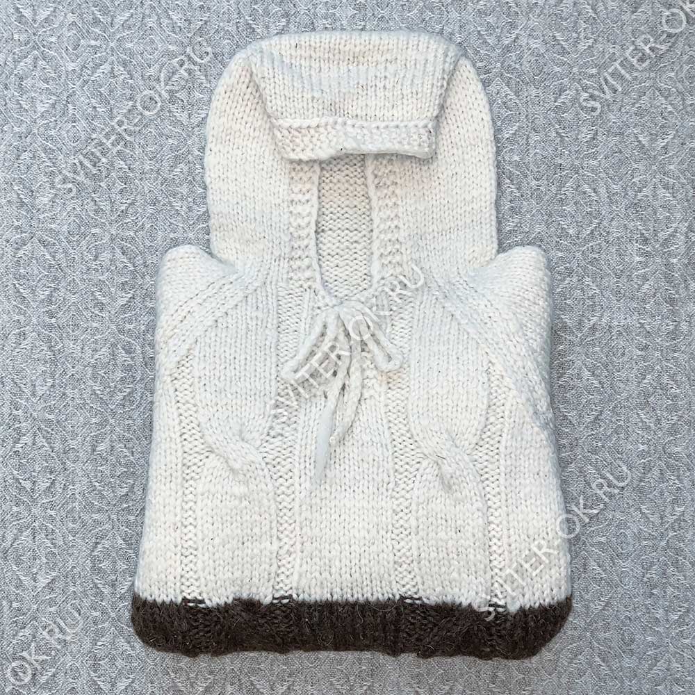 Шерстяной свитер «Столичный» два цвета с капюшоном