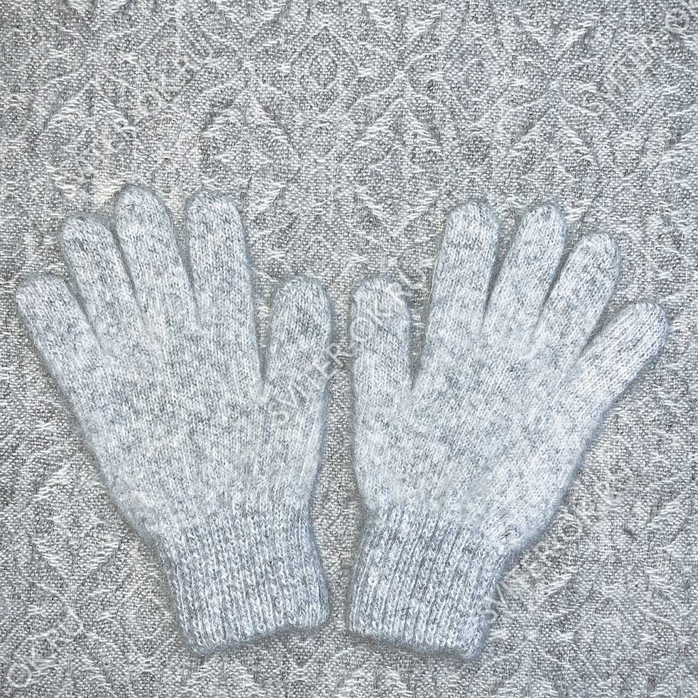 Мужские шерстяные перчатки «Светло серые»