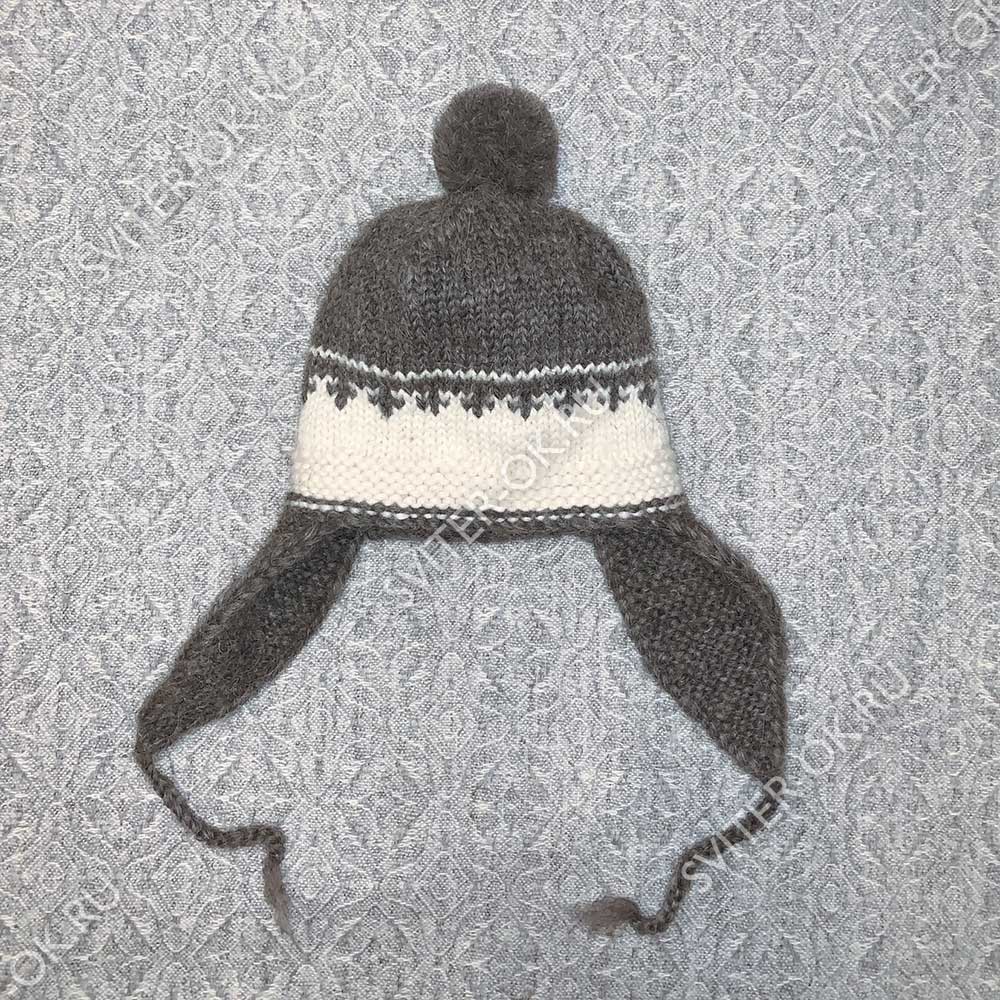 Шерстяная шапка с завязками «Сибирь»