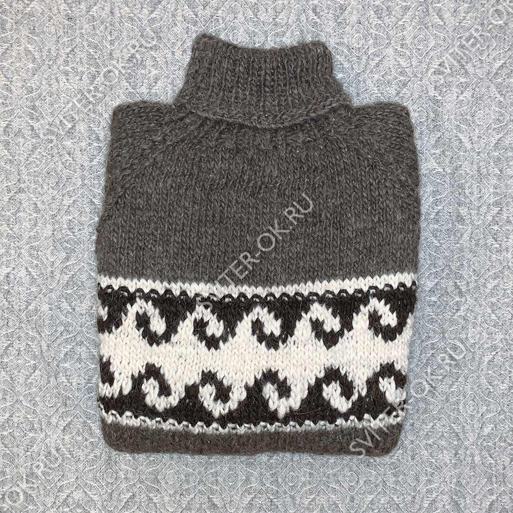 Шерстяной свитер «Застава» с высоким горлом