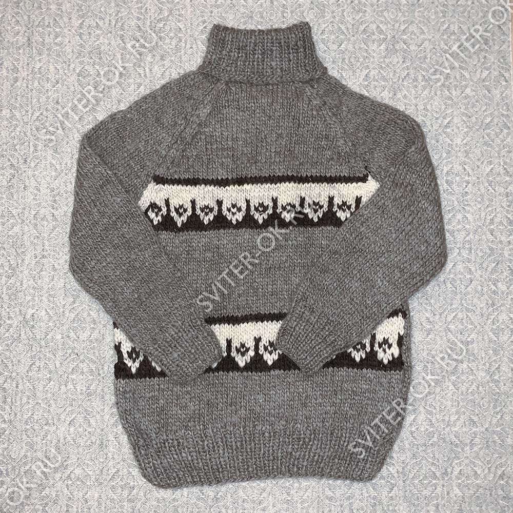 Шерстяной свитер «Частокол» с высоким горлом