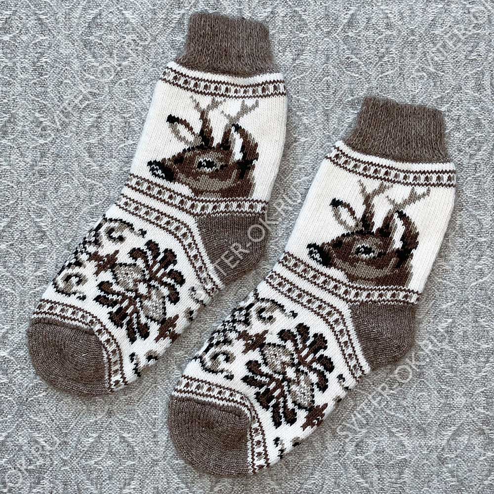 Женские шерстяные носки «Олени»