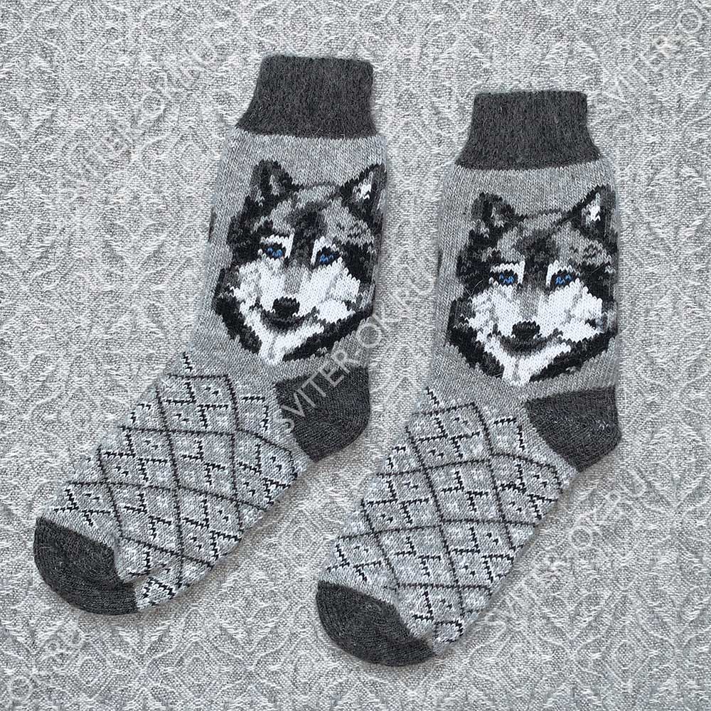 Мужские шерстяные носки «Волк»