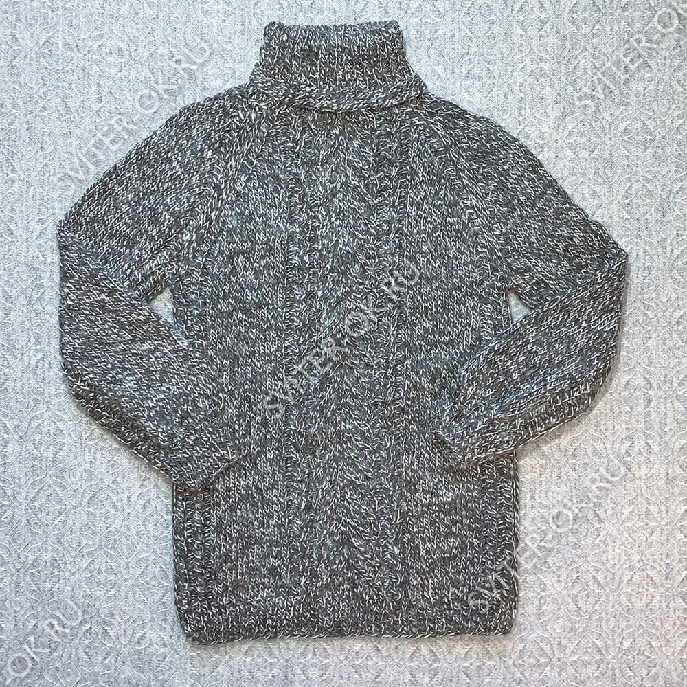 Шерстяной свитер «Меланж» с высоким голом