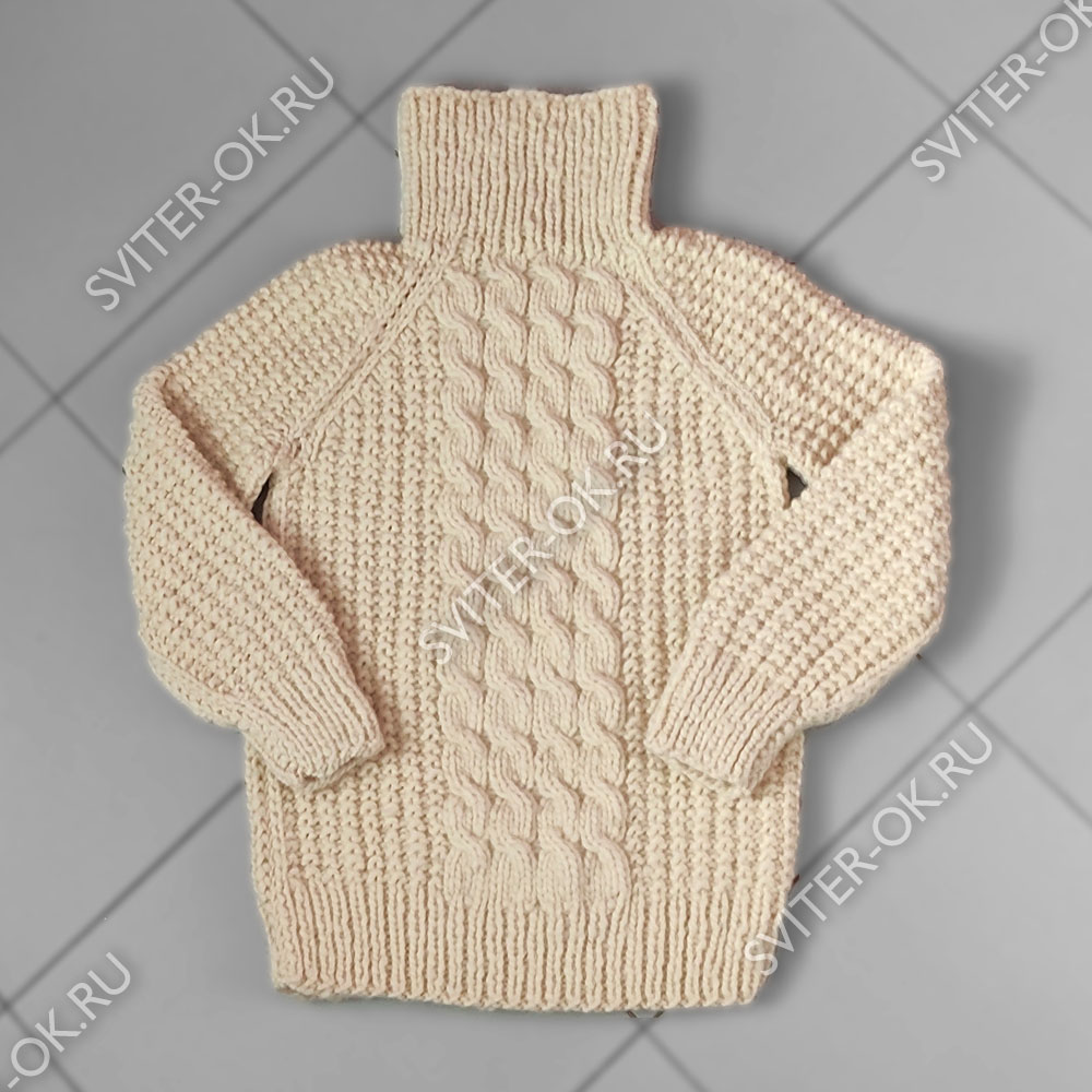 Шерстяной свитер «Умка» с высоким горлом